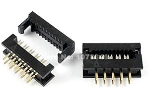 10 Pcs Per Lot 2.54mm Pitch 2x5 Pin 10 Pin Male Header IDC Ribbon Cable Transition Connector