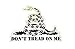 3m Reflective Gadsden Don't Tread on Me Tactical Tactical Morale Decal Sticker - Black