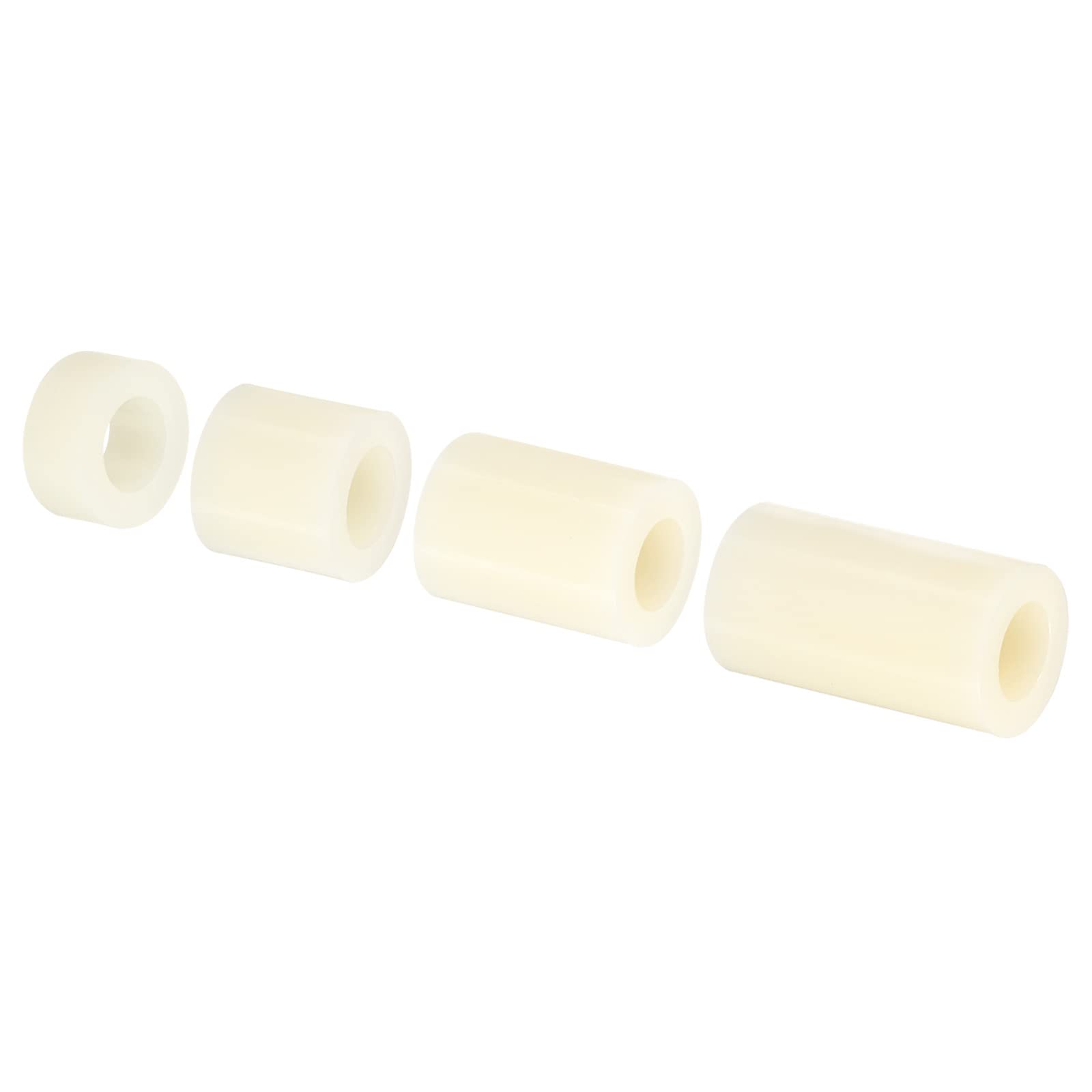 PATIKIL M6 Round Spacer Washer Set, 40 Pack Nylon 5,10,15,20mm Length for M6 Screws Block 3D Printer TV Wall Mounting Electrical Outlet, Beige