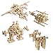 Igroteco Wooden Building Blocks for Kids - Natural Wooden Educational Toys for Girls & Boys - 120 PCS Building Set
