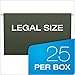Pendaflex 81620EE Recycled Hanging Folders, Legal Size, Standard Green, 25/BX (81620)