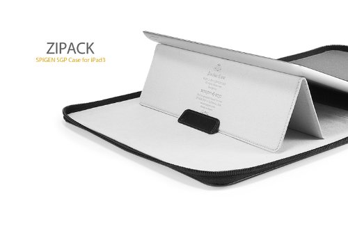 Spigen SGP el Nuevo iPad 4 G LTE/WiFi Funda de Piel Negro de la Serie Zipack - Imagen 5