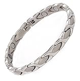 Magnetic Bracelet High Power Therapy Magnets Stainless Steel XOXO