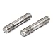 uxcell M8x40mm 304 Stainless Steel Double End Thread Stud Teeth Rod Silver Tone 20pcs