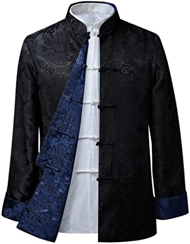 ZMIN Traditional Chinese Men's Double-Faced Jacket Tang Suit Hanfu