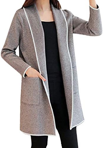 JMETRIE Women's Winter Loose Wild Elegant Windbreaker Sweater Coat Cardigan Jacket