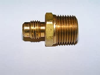 Anderson Metals Brass Tube Fitting, Half-Union, 1/4" Flare x 3/8" Male Pipe