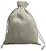 Cotton Muslin Drawstring Bags 7x9 Unbleached Reusable Favor Pouches for Crafts, Herbs, Gifts Pantry Storage | Heavyweight 144 GSM | Double Drawstring | by DR (7 x 9 inch - 12 pack, Beige)