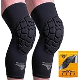Bucwild Sports Padded Knee Sleeves &amp; Leg Sleeves for Youth &amp; Adults, 1 Pair | Compression Knee Pads for Basketball, Wrestling, Football, Volleyball, Baseball Sliding EVA Foam Protection for Youth &amp; Adult