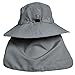 Tirrinia Men's Neck Flap Sun Hat - Grey Fishing Safari Hiking Cap for Ultimate Protection, Elevate Outdoor Style
