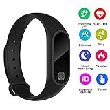 ONDY M2 IP67 Smart Bracelet Bluetooth Synchronous Motion Meter Step Bracelet Gift Custom Cycling Heart Rate Monitors Bluetooth Bracelet Fitness Tracker Watch,Calorie Counter Watch, GPS Band
