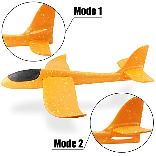 Weoxpr 5 Pack 18.3inch Multicolor Airplane Toy, Jumbo Manual Throwing Foam Plane, Large Glider Planes, Fun Airplane Model, Flying Aircraft for Outdoor Sport Game, Birthday Party Favors, Carnival Prize - Thumbnail 5