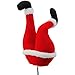 Plush Santa Claus Butt Pick Accent Christmas Tree Ornament Decor, 14 Inch x 4.5 inch x 7.5 inch on Bendable STick by Raz