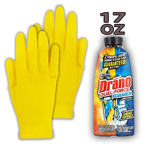 Drano Drain Cleaner Kit Draino Liquid Dual Force Foamer Clog Remover. Can Be Used for Hair in