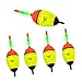 THKFISH Fishing Floats Fishing Bobbers for Fishing Bobber Lights Fishing 5pcs Bobbers 1oz with 10pcs Glow Sticks