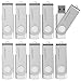 MOSDART 16GB 10 Pack Bulk USB 2.0 Flash Drives Swivel Design Thumb Drive with Led Indicator,White 10pcs