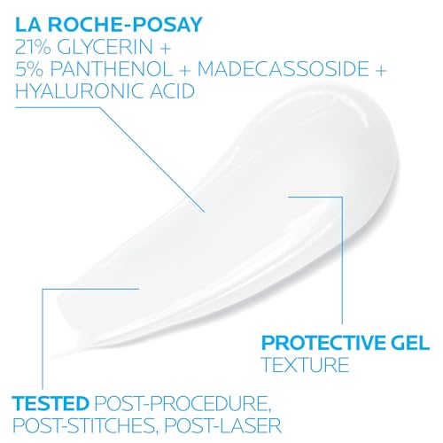 LA ROCHE-POSAY CICAPLAST GEL B5, PROTECTIVE REPAIR GEL FOR CRACKED, CHAPPED SKIN WITH MADECASSOSIDE AND GLYCERIN, TESTED POST-PROCEDURE, POST-STITCHES, POST-LASER, 1.35 FL OZ