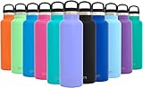 Simple Modern 20oz Ascent Water Bottle - Vacuum Insulated Double-Walled 18/8 Stainless Steel Swell Flask - Hydro Travel Mug - Royal Raspberry