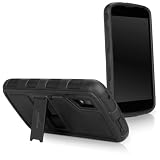 LG Nexus 4 Case, BoxWave [Resolute OA3 Case] Rugged Armor Case with Triple Layer Protection for LG Nexus 4 - Pitch Black