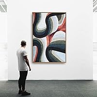 Framed Canvas Wall Art Color Block Canvas Prints Home Artwork Decoration for Living Room,Bedroom - 16x24 inches