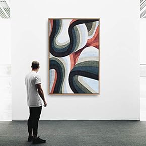 Framed Canvas Wall Art Color Block Canvas Prints Home Artwork Decoration for Living Room,Bedroom - 16x24 inches