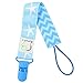Elefuntot 4 Pacifier Clip Holder | Stylish Binky Clip, Keeps Dummy Sanitary Secure & Safe From Falling, Chevron & Starfish Design, Ideal Shower Gift