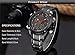 Readeel Sports Watches Men's Quartz Digital Dual-display Multi-function Stainless Steel Mens Watches Deep Blue