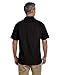 Harriton Men's Barbados Textured Camp Shirt - Black XX-LARGE