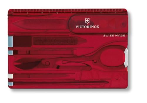 VICTORINOX(ビクトリノックス) スイスカード クラシックトランスルーセントレッド スイス・アーミーナイフ 多機能 文房具 ステーショナリーはさみ ボールペン付き 10機能を搭載したスイス製マルチツール デザイン賞受賞 小型 コンパクト 【国内正規品】 0.7100.T商品画像