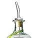 Spill-Stop Stainless Steel Tapered Liquor Pourer with Cork Stopper - Bar Bottle Free-Flow Pour Spout For Wide-Neck Liquor Bottles