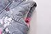 Mud Kingdom Puffer Vest Toddler Girls Floral Pattern Fleece Lined Faux Fur Button Up Grey 3T