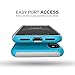 iPhone X Case, TOTU [Scratch Resistant] Slim Dual Layer Drop Protection Shockproof Enhanced Grip Case Fit for Apple iPhone X / 10 2017 Hybrid Hard PC Back Cover + Soft TPU Inner - Cyan Blue/Haze Gray