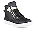 Twisted Women's Addison Faux Leather Hi-Top Fashion Sneaker with Metallic Velcro Strap