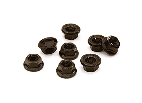 Integy RC Model Hop-ups C26780BLACK M3 Size Serrated 3mm Wheel Nut Flanged 8pcs for Most 1/10 Scale