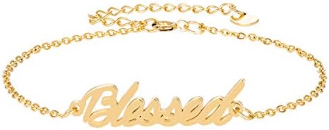 AIJIAO Personalized Custom Name Bracelets Bangle for Women Girls Jewelry Gifts Stainless Steel