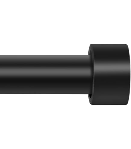 TOKPLNU Lot De 4 Supports Tringle à Rideaux Plafond - Alliage Aluminium Noir Pour Tringles 25-30mm | Fixation Solide Sans Perçage