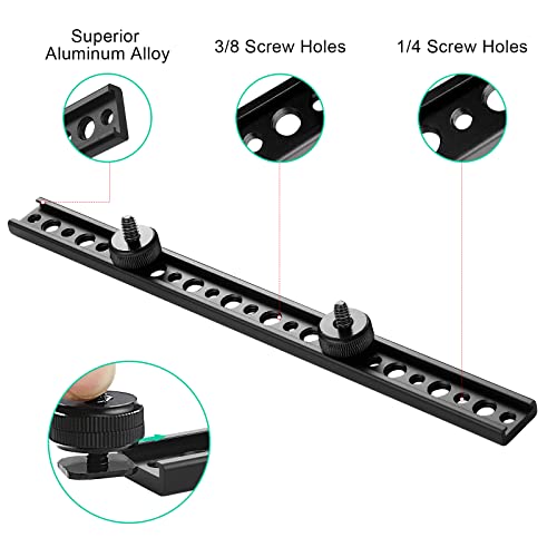 Cold Shoe Bracket Extension Bar, Tripod Bracket Mount Dual Camera Flash Mount Can Be Adjust