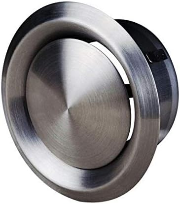 diameter 100mm / 4'' Adjustable Diffuser - Universal Air Supply/Exhaust Valve - Ventilation Ducting Cover - Metal - Stainless Steel - Image 4