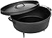 Amazon Basics Pre-Seasoned Cast Iron Camp Dutch Oven with Lid, 6-Quart