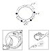 EleQueen 925 Sterling Silver Round CZ Moon Star Link Bracelet Chain for Women, 6.9