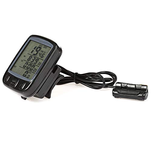 Bicycle Computer Waterproof Cycling Odometer Speedometer with LCD Backlight Bike Computer