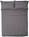 Amazon Basics 400 Thread Count Sheet Set, Queen, Dark Grey