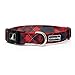 Buju Citizen K9 Dog Collar - Adjustable Large Medium Small xs Stays for Dogs & Cats - Red Navy Blue Plaid Large - Strong Durable - Polyester Training Collars with Matching Leash Available