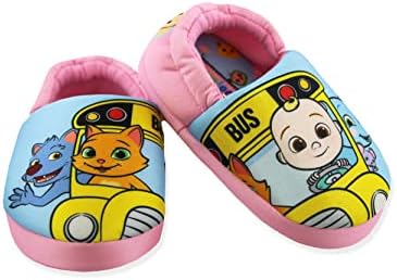 CoComelon Little Girl's Plush Aline Slippers (Pink, 11-12 M US