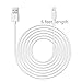 Enther (6 feet) USB to Lightning Cable MFI Apple Certified 3 Pack Charging Cord for Fast Data Transfer and Charge - Thick/White(2 Meter)