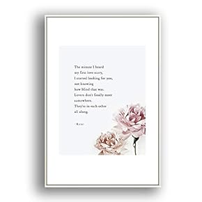 Framed Canvas Wall Art for Living Room, Bedroom Beautiful Quotes Canvas Prints for Modern Home Decoration Ready to Hang - 16"x24" inches