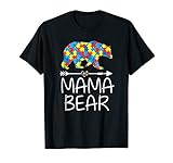 Mama Bear Autism Awareness T-Shirt Autism Mom,Mommy Tee