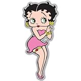Betty Boop Pink Dress Vynil Car Sticker Decal - Select Size