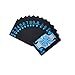 BUYDEAL Playing Cards Regular Index Plastic Playing Cards,Waterproof PVC Table Card,2-Deck (Black)