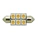 Partsam 8PCS 36mm Festoon 6 SMD LED Bulbs for Car Interior Map Dome Lights, Purple
